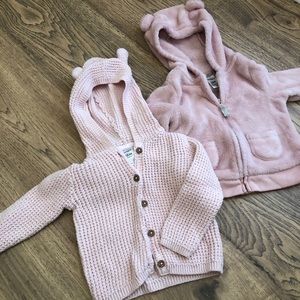 Girls Carters Baby Girl Sweaters (set of 2) size 12months Pink